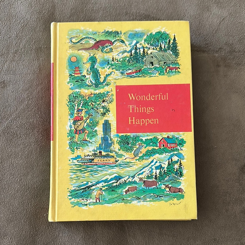 *Vintage* Through Golden Windows Wonderful Things Happen Hardback Childrens Book